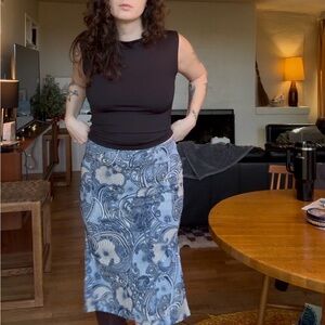Y2K Paisley Midi Skirt